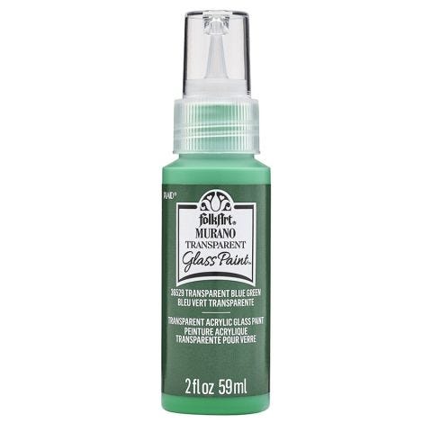FolkArt ® Murano Glass Paint™ Transparent Blue Green, 2oz. - 36529