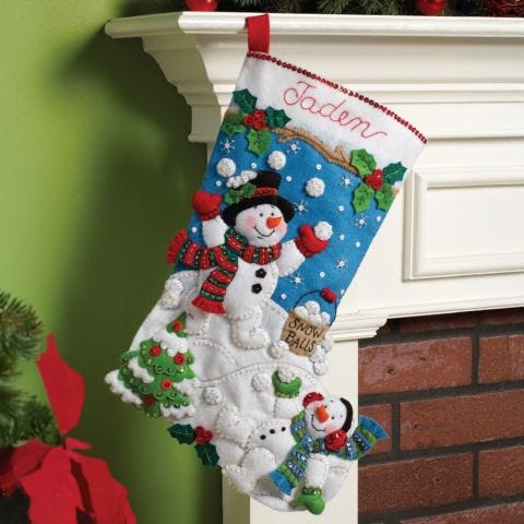 Snowman Games - Bucilla Digital Stocking Pattern