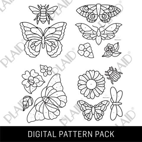 Garden Bugs 1 - Gallery Glass Digital Pattern Pack