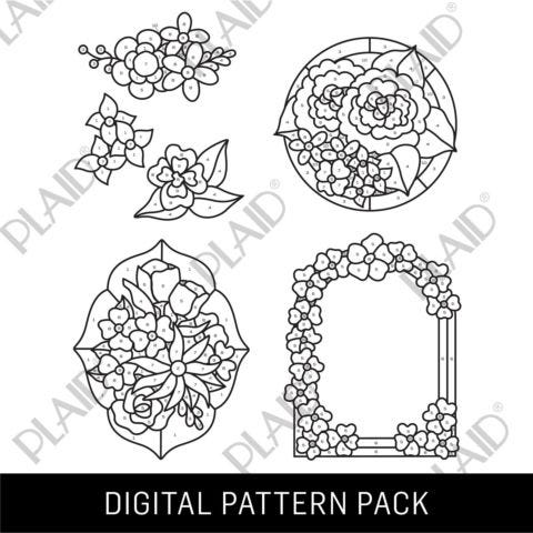 Mixed Florals 2 - Gallery Glass Digital Pattern Pack