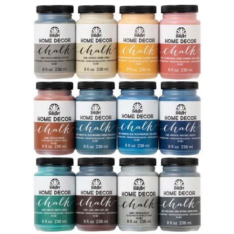 FolkArt ® Home Decor Chalk Paint Set, 8 oz., 12 pc. - PROMO877