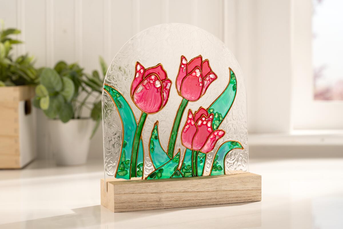 Tulips Glass Painting