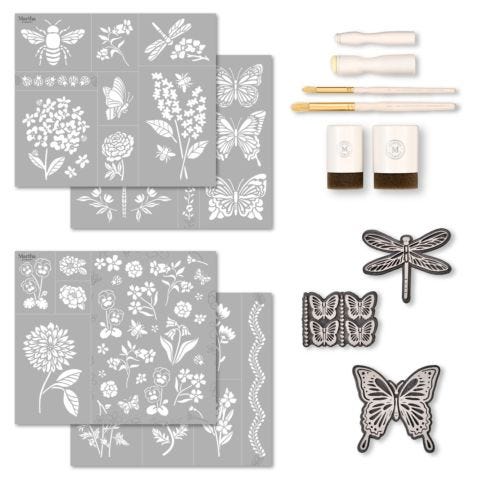 Martha Stewart™ Flora & Fauna Stencil Kit - 13 pc. - 68510
