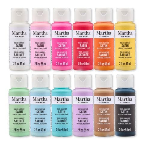 Martha Stewart™ Essentials - Multi-Surface Satin Paint Set - 12 pc. - 68661