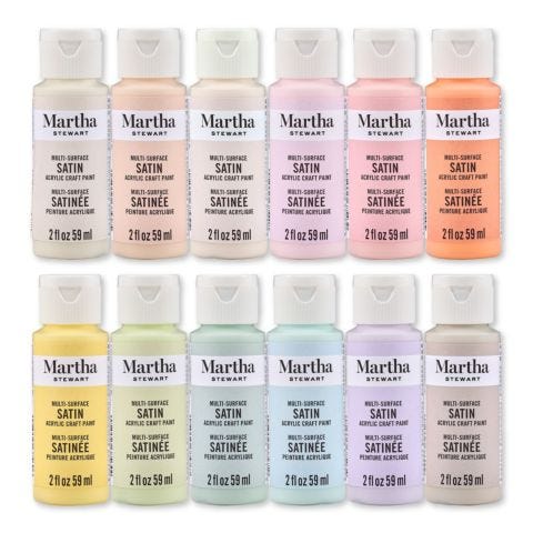 Martha Stewart™ Hushed Hues - Multi-Surface Satin Paint Set - 12 pc. - 68662